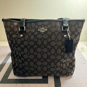 Coach Purse with Classic C Print